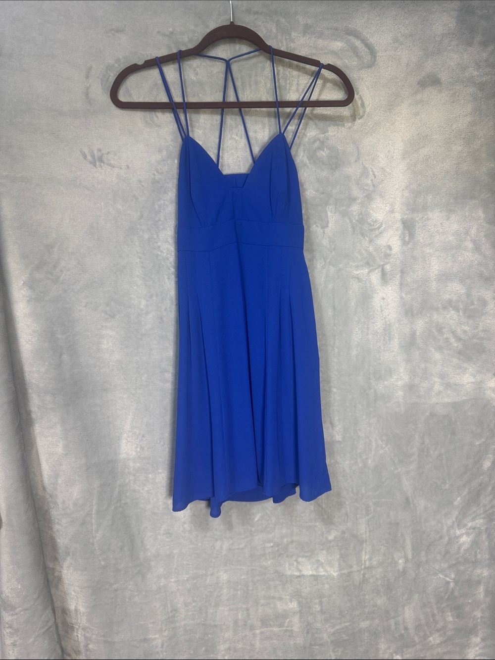 Express Cobalt Blue Strappy Mini Dress